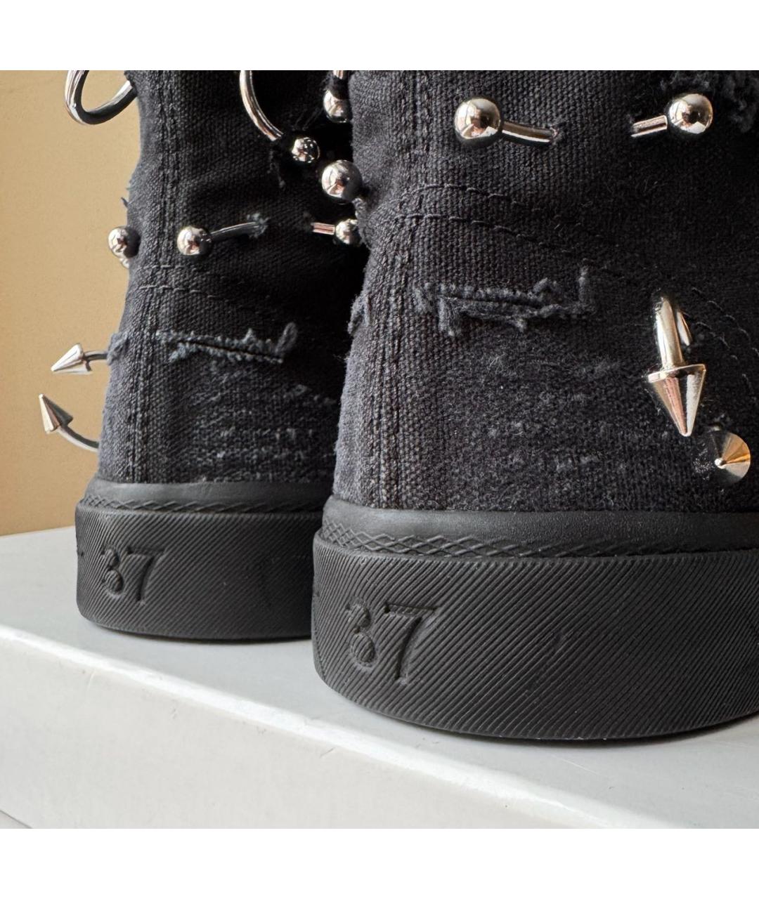 BALENCIAGA Черные текстильные кеды, фото 6