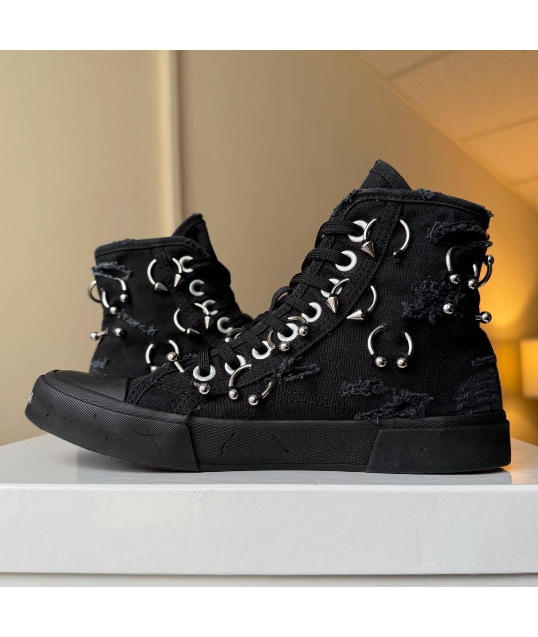 BALENCIAGA Черные текстильные кеды, фото 7