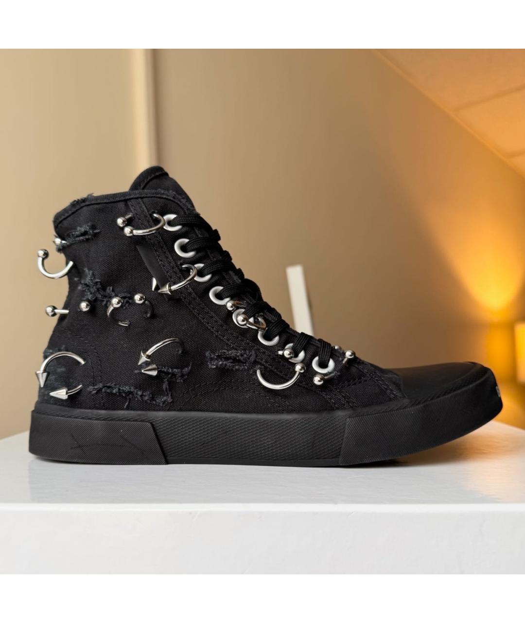 BALENCIAGA Черные текстильные кеды, фото 9