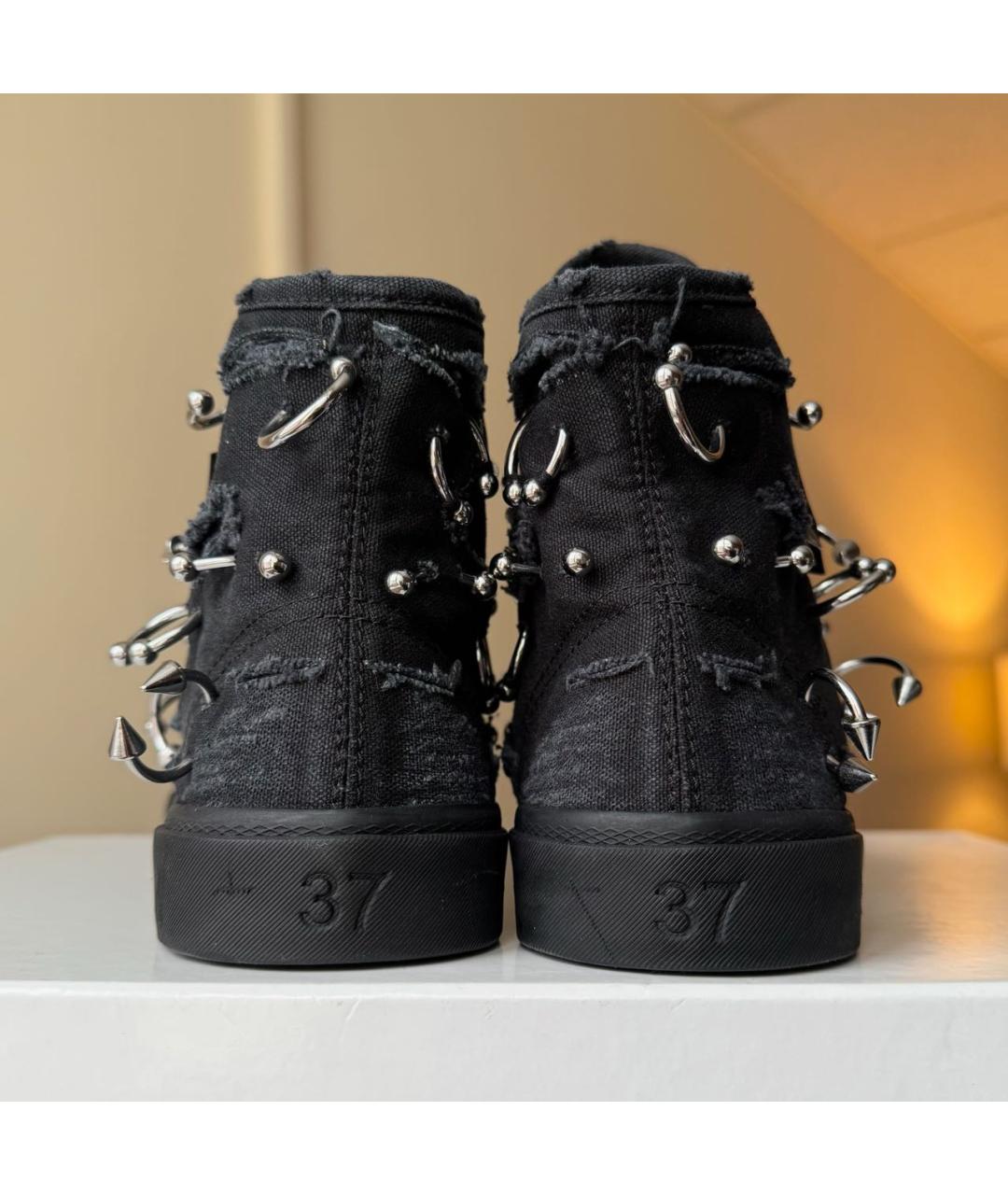 BALENCIAGA Черные текстильные кеды, фото 5