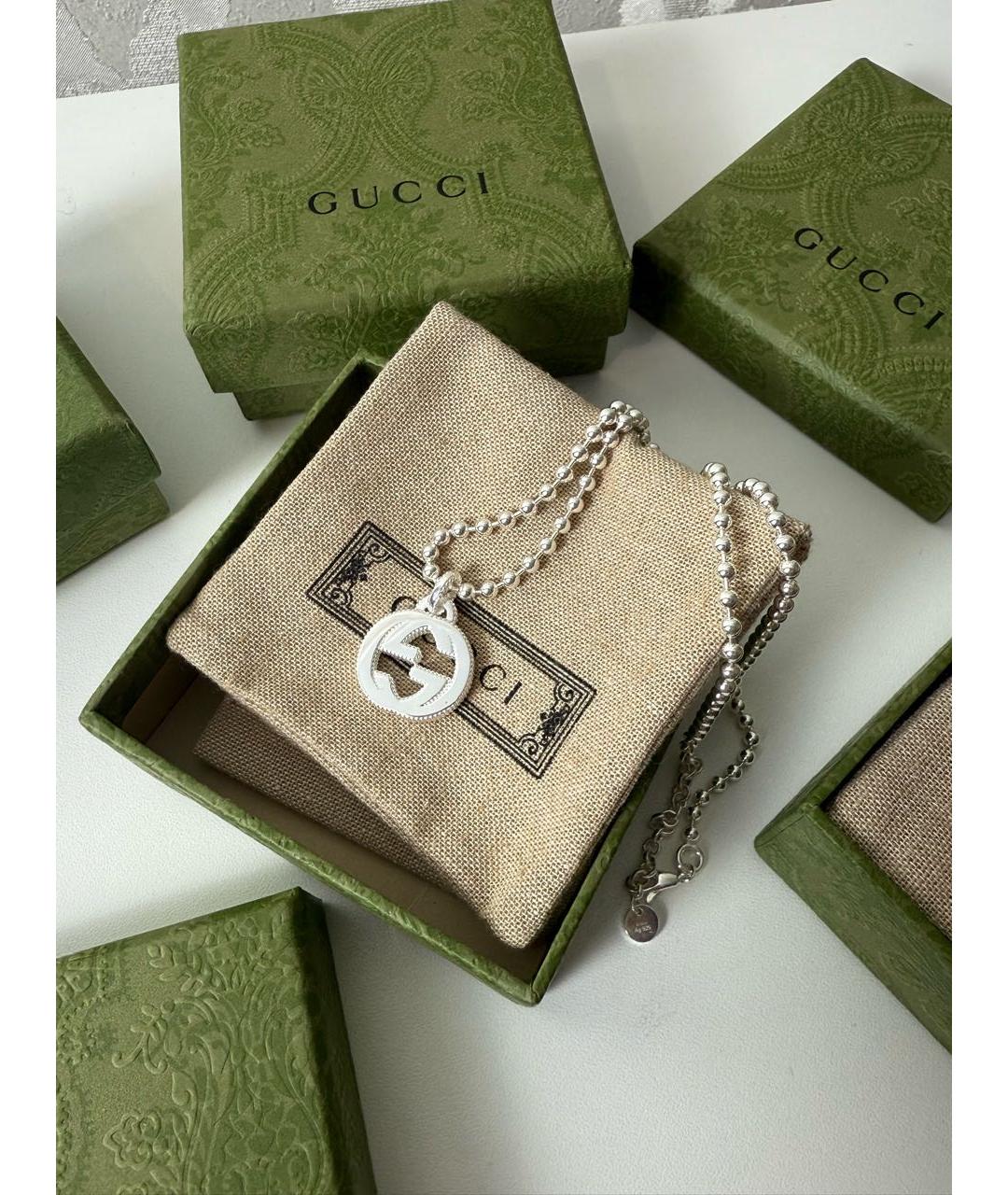 GUCCI Серебряная серебряная подвеска, фото 7