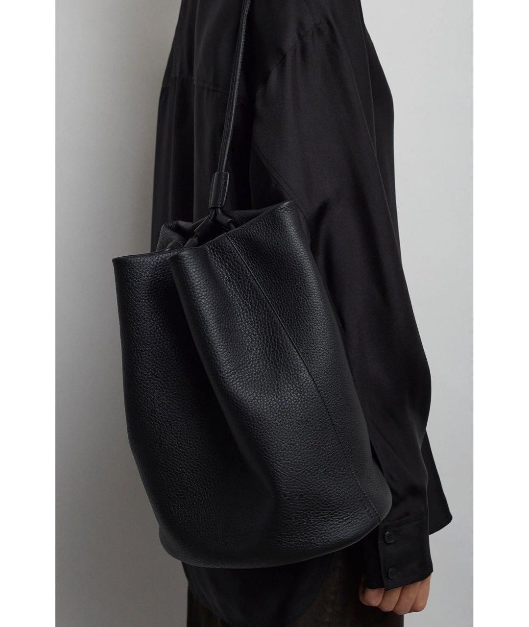 THE ROW Черный кожаный рюкзак, фото 4