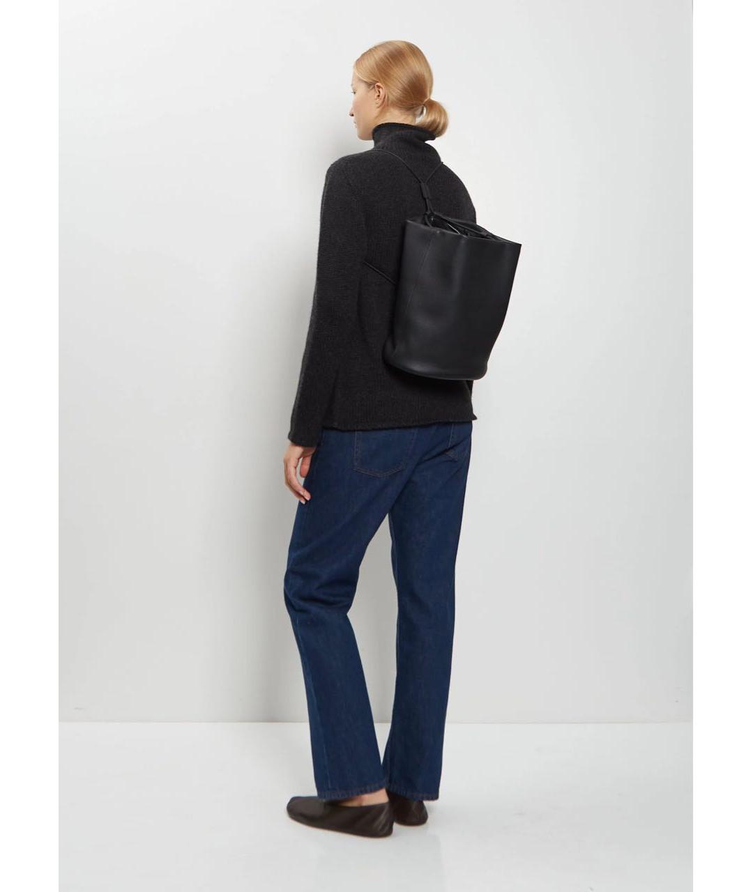 THE ROW Черный кожаный рюкзак, фото 6