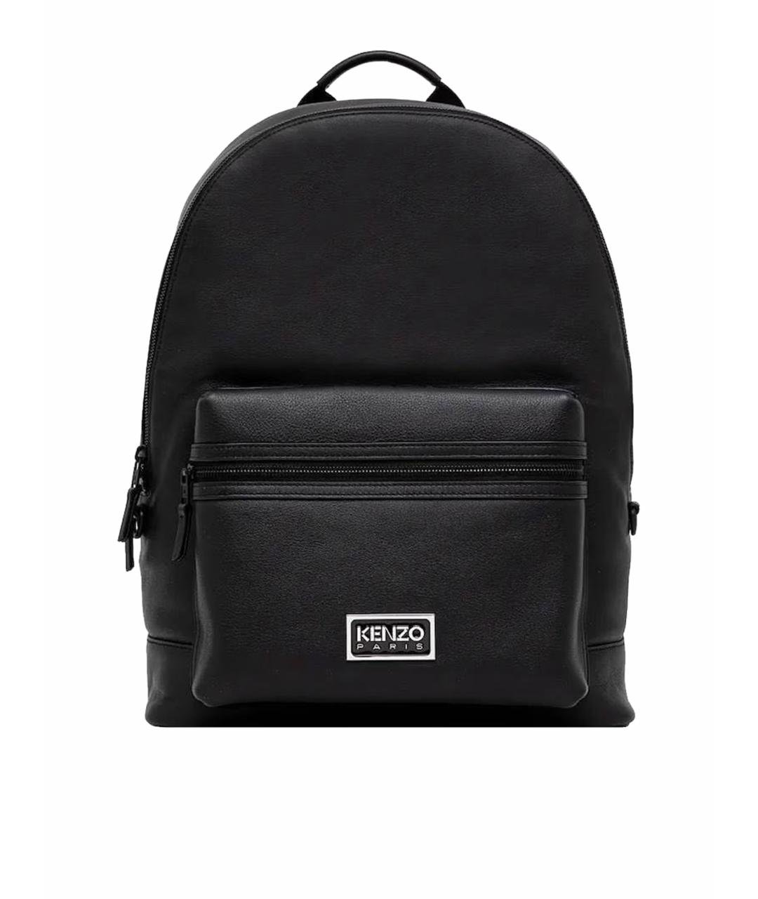 KENZO Черный кожаный рюкзак, фото 1