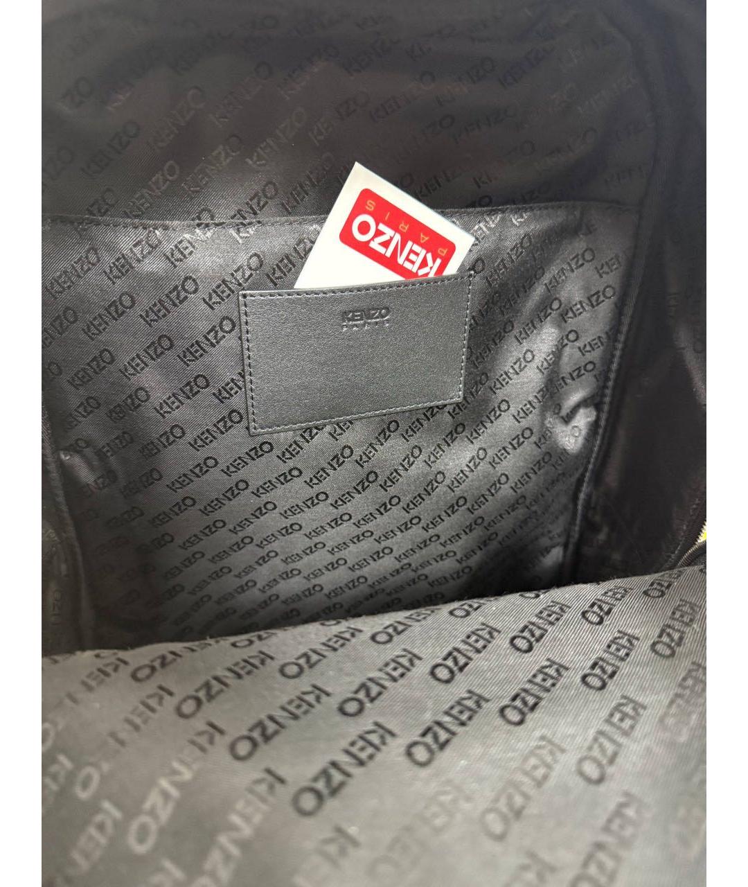 KENZO Черный кожаный рюкзак, фото 4