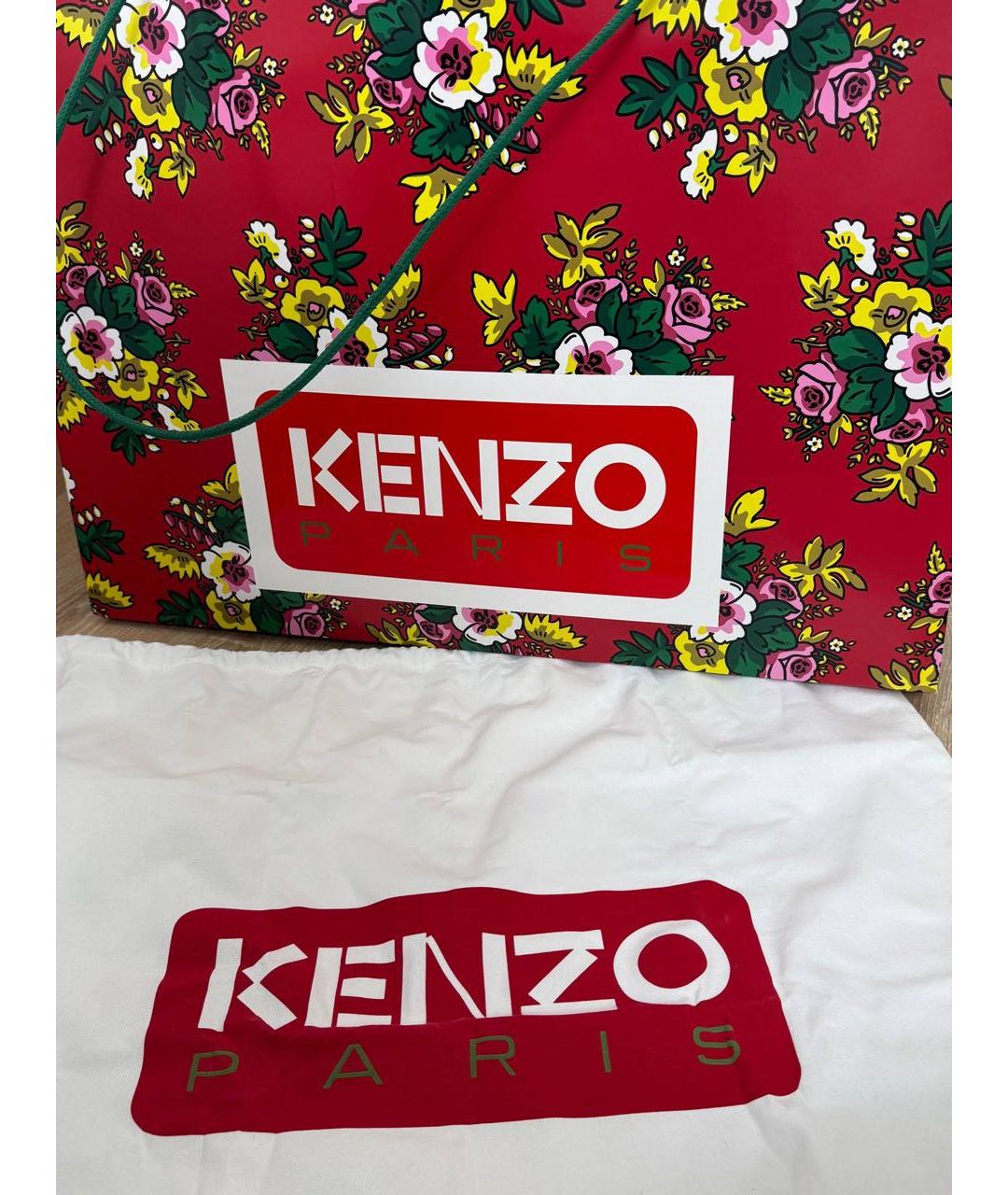 KENZO Черный кожаный рюкзак, фото 5