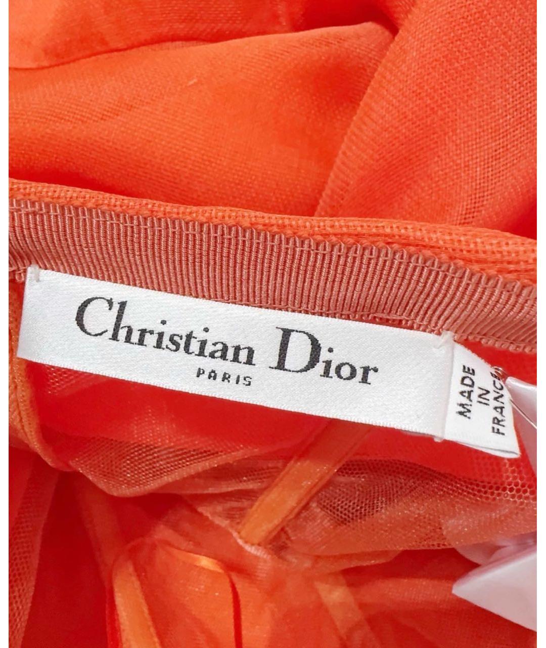 CHRISTIAN DIOR Оранжевое вечернее платье, фото 7