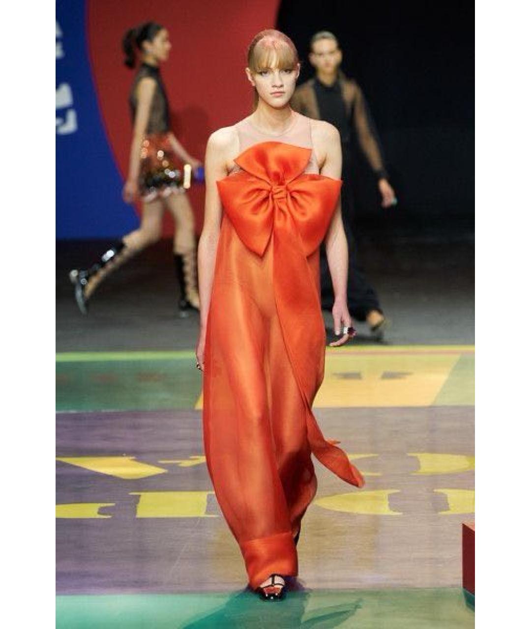 CHRISTIAN DIOR Оранжевое вечернее платье, фото 3