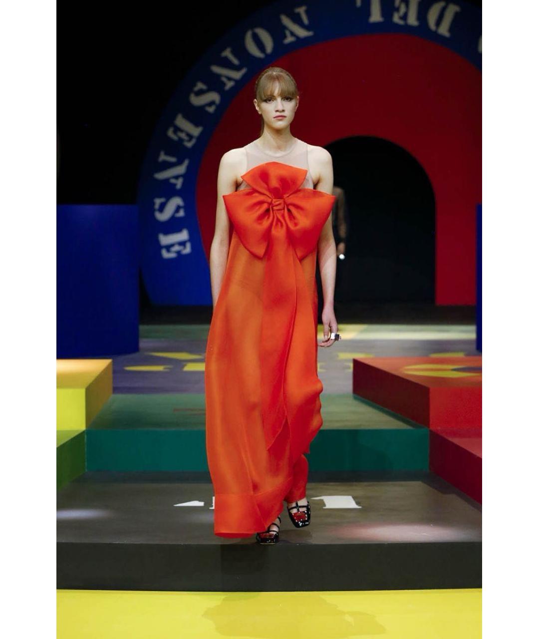 CHRISTIAN DIOR Оранжевое вечернее платье, фото 2