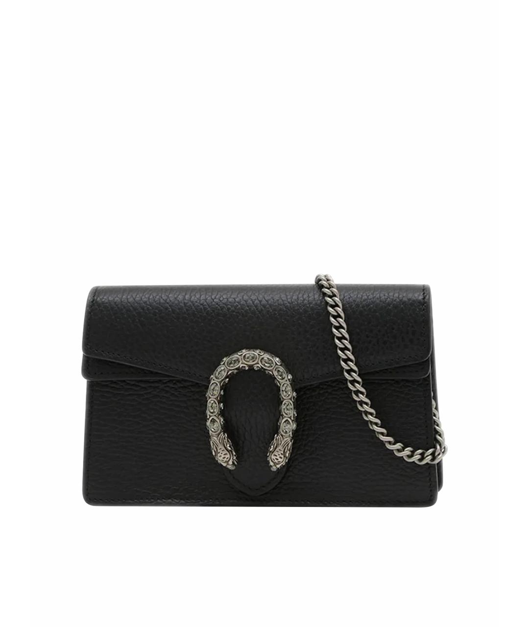 GUCCI Черная кожаная сумка через плечо, фото 1