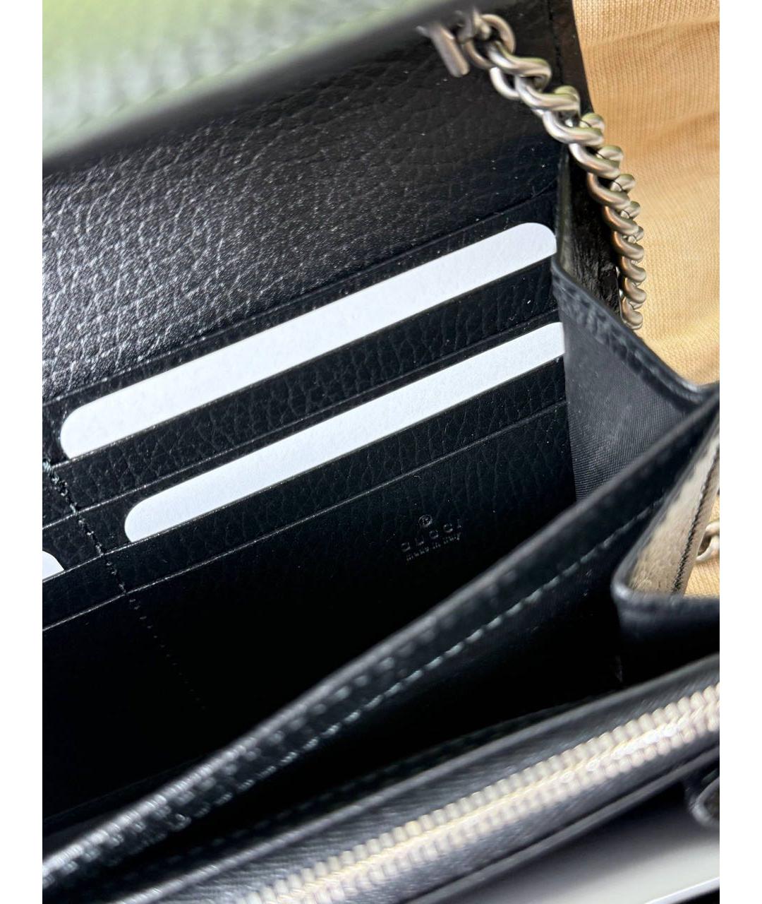 GUCCI Черная кожаная сумка через плечо, фото 4