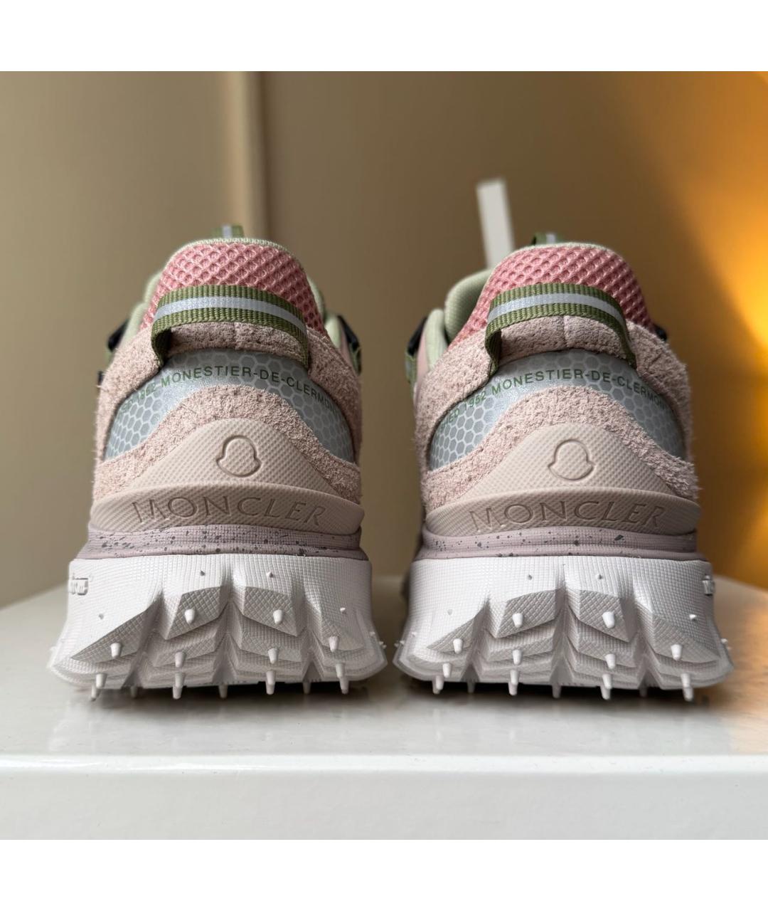 MONCLER Розовые замшевые кроссовки, фото 7