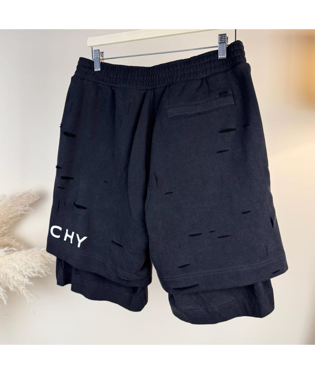 GIVENCHY Черные хлопковые шорты, фото 2