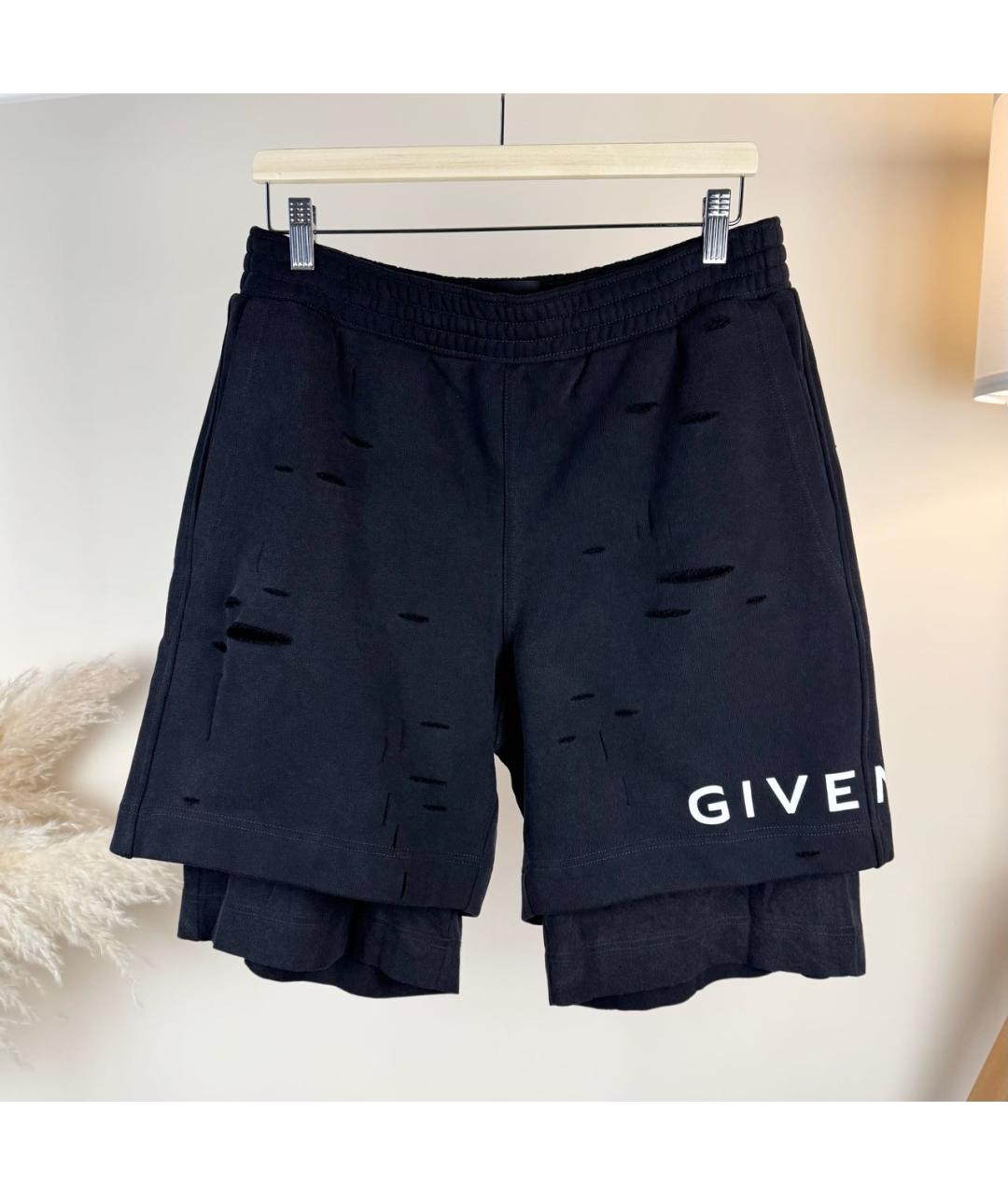 GIVENCHY Черные хлопковые шорты, фото 9