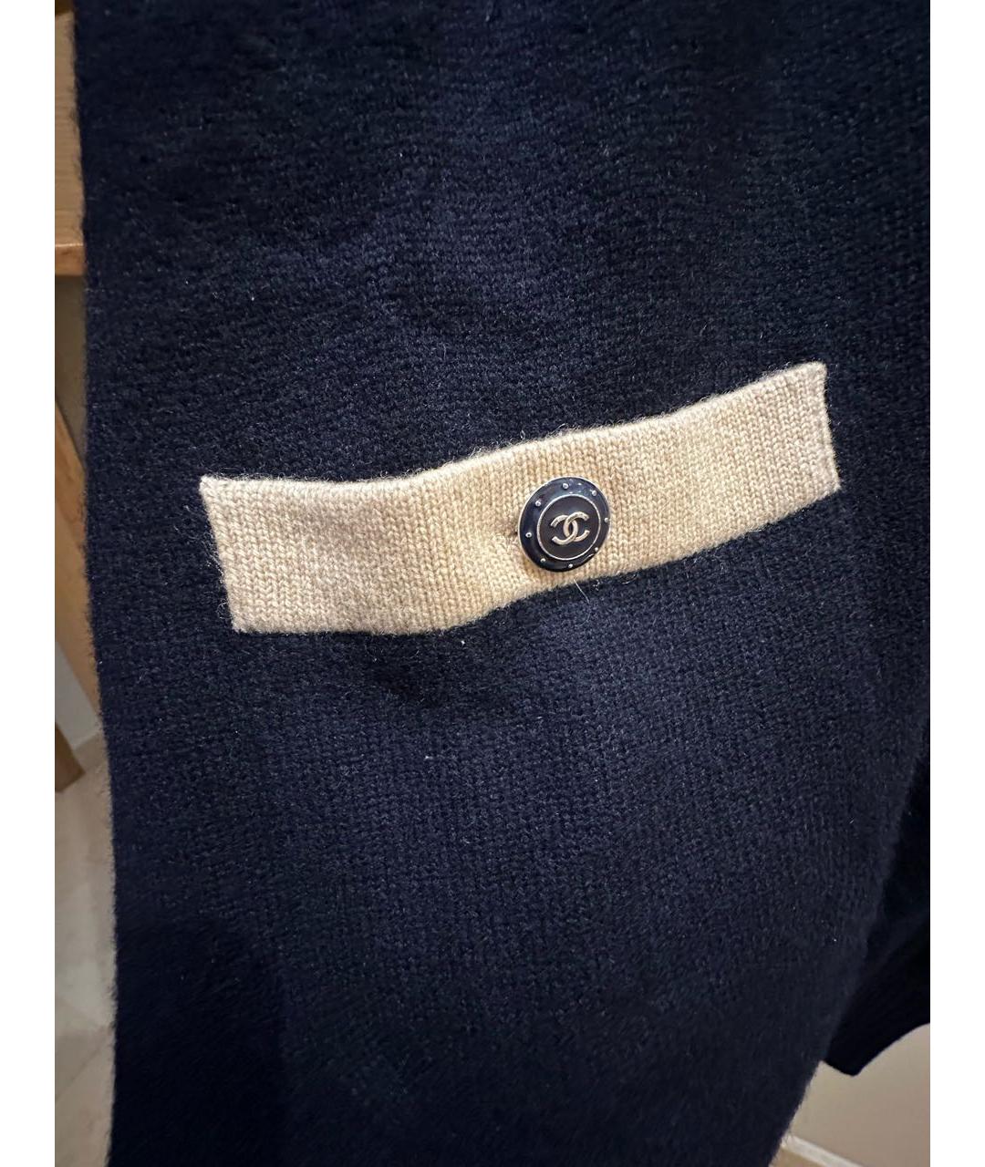 CHANEL Темно-синий кашемировый кардиган, фото 4