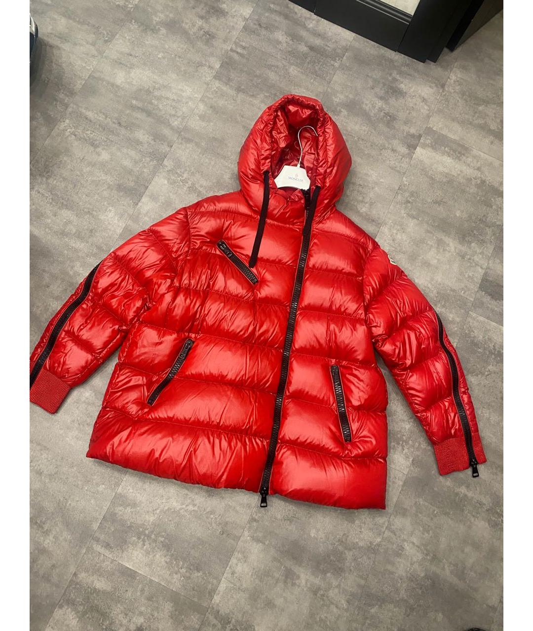 MONCLER Красный пуховик, фото 2