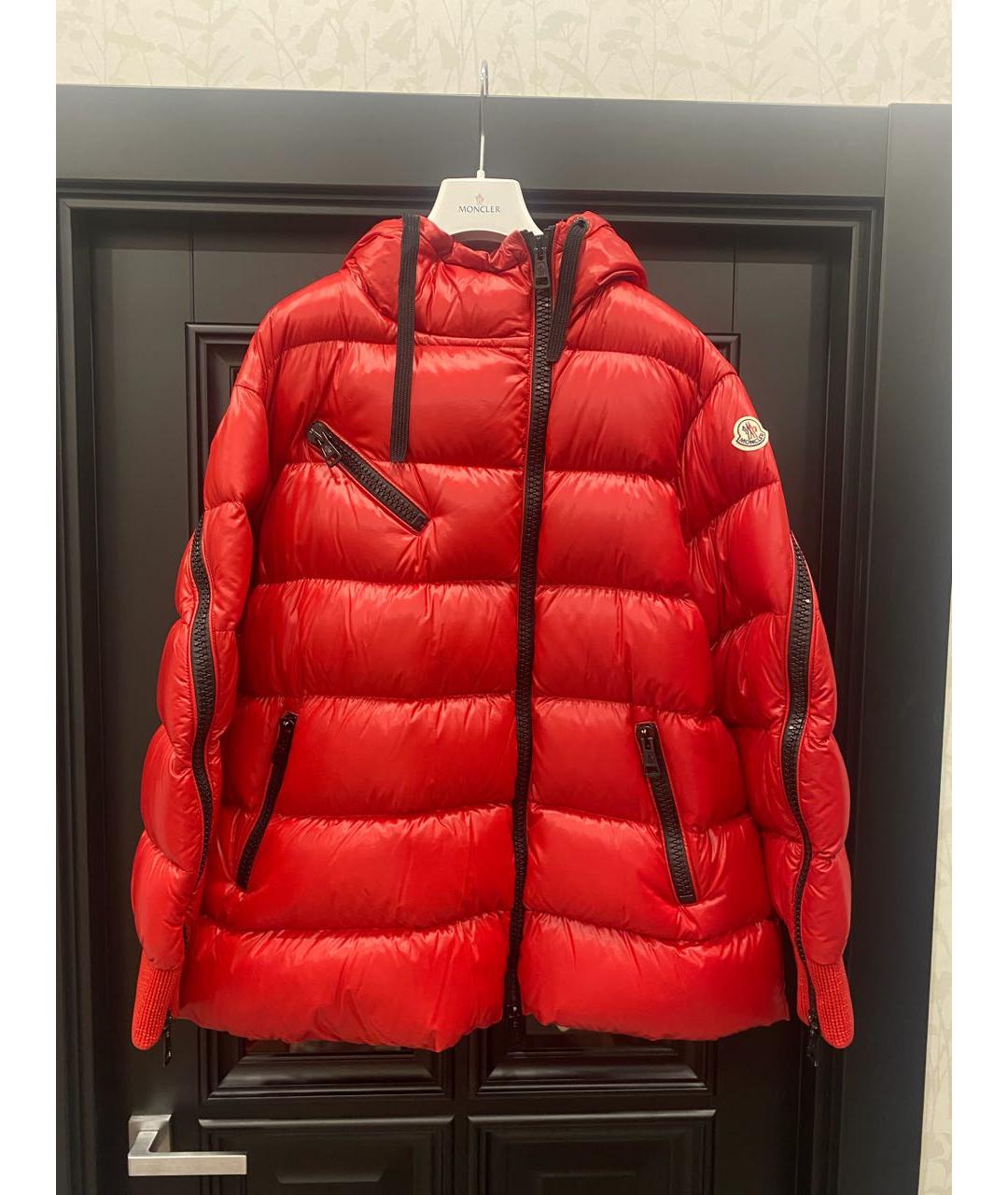 MONCLER Красный пуховик, фото 9