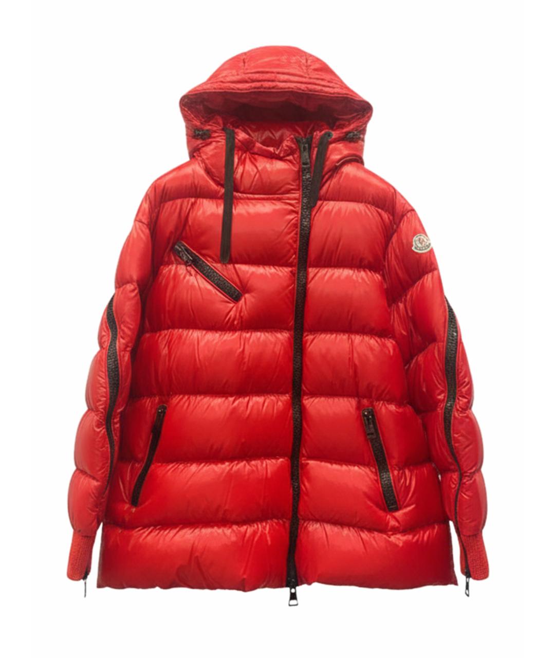 MONCLER Красный пуховик, фото 1