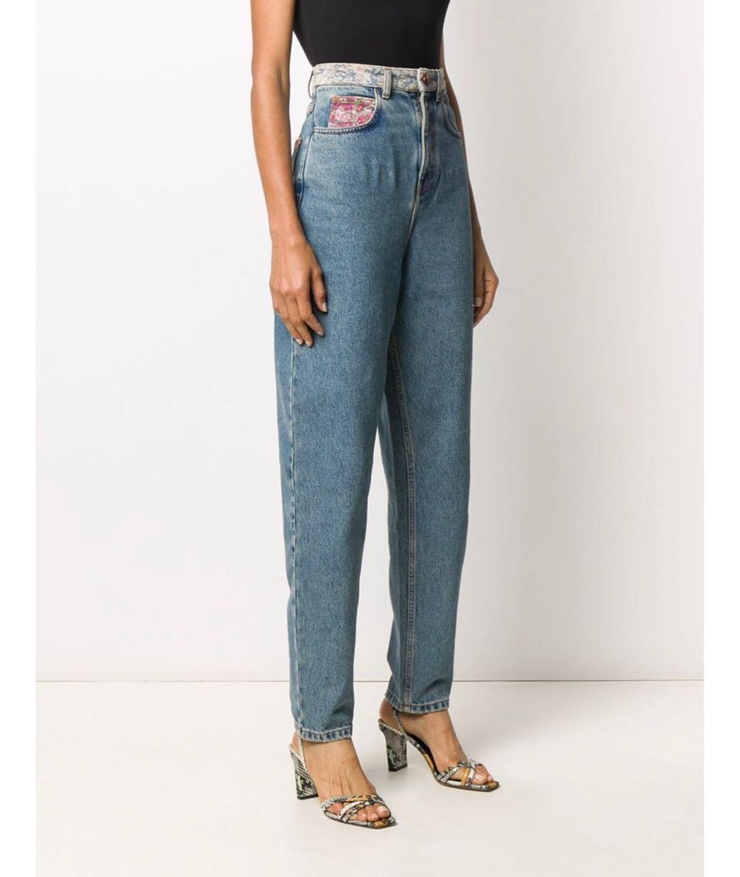 PHILOSOPHY DI LORENZO SERAFINI Синие хлопковые джинсы слим, фото 3