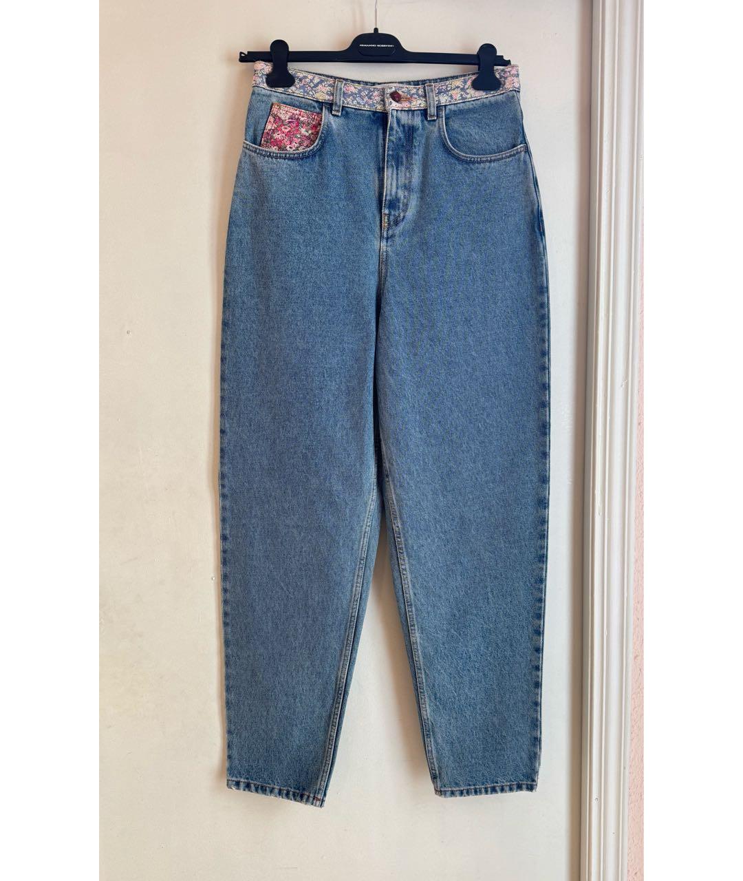 PHILOSOPHY DI LORENZO SERAFINI Синие хлопковые джинсы слим, фото 6