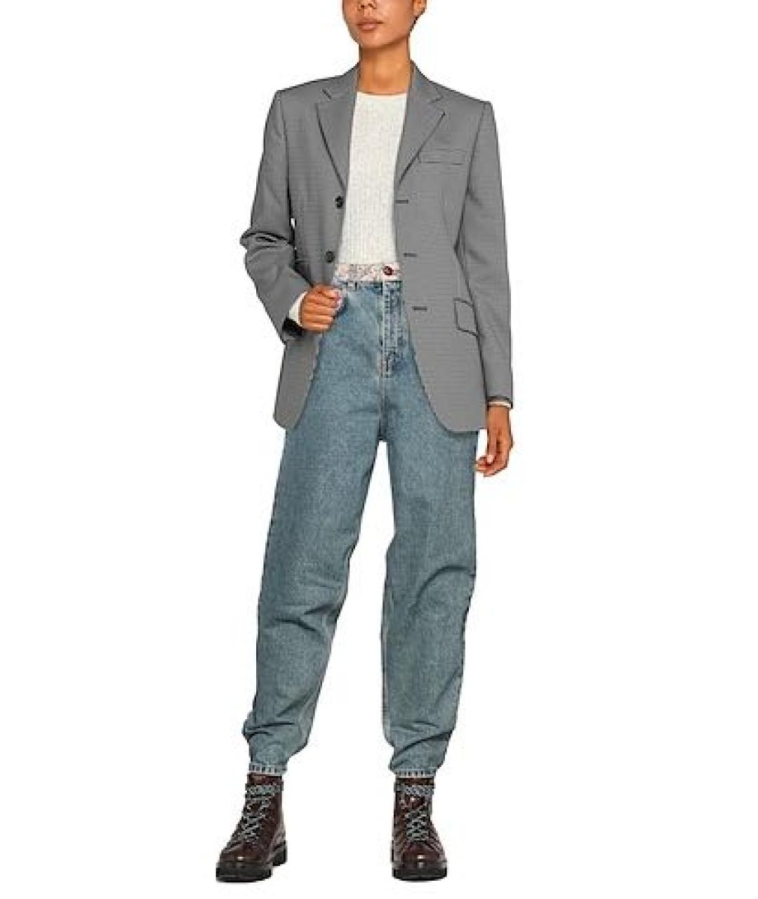 PHILOSOPHY DI LORENZO SERAFINI Синие хлопковые джинсы слим, фото 8