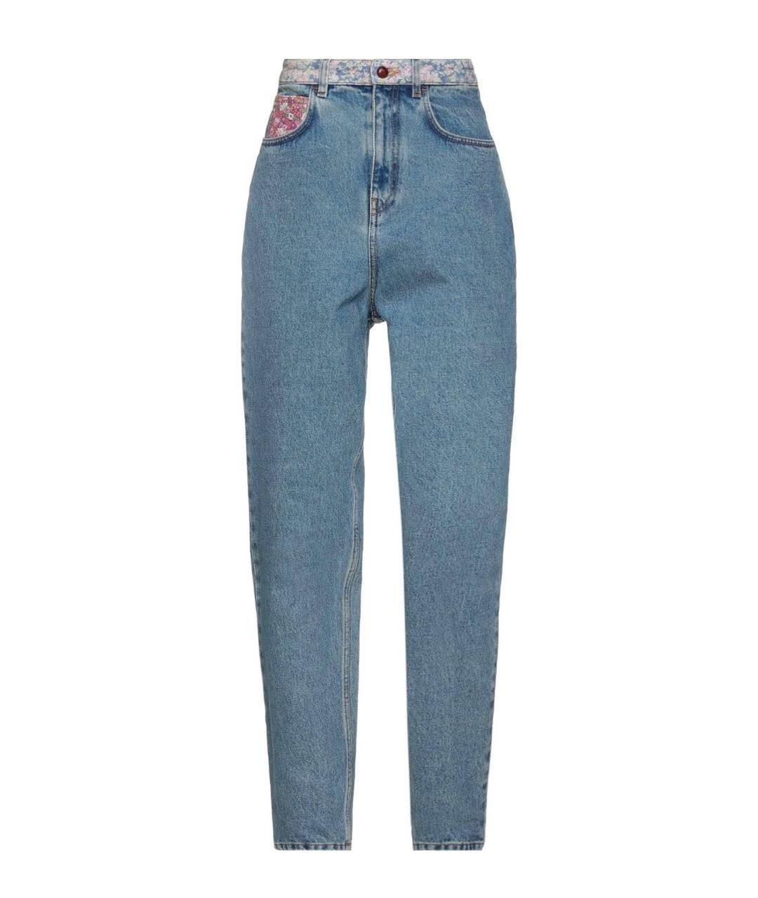 PHILOSOPHY DI LORENZO SERAFINI Синие хлопковые джинсы слим, фото 9