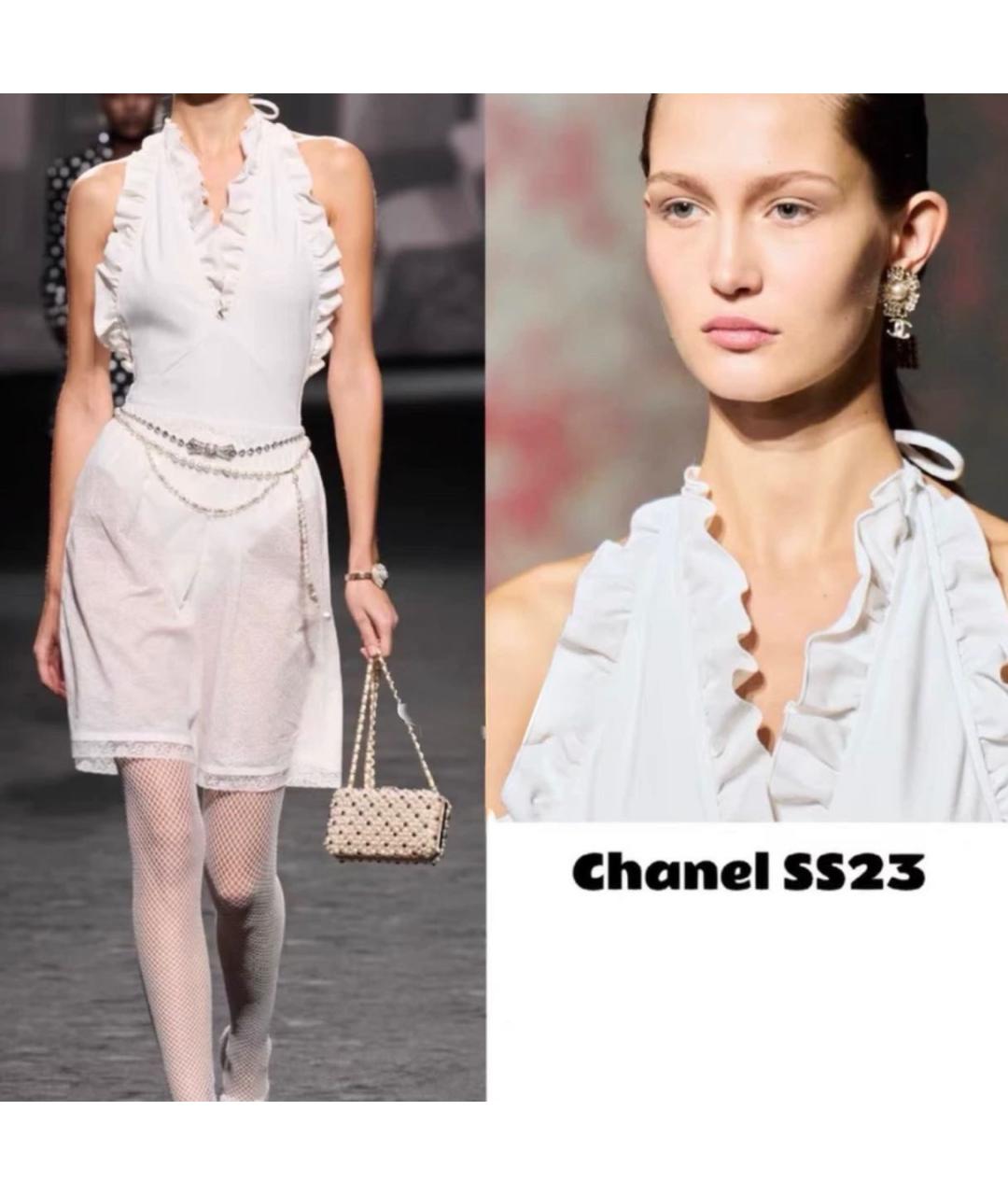 CHANEL Белый хлопковый купальник, фото 2