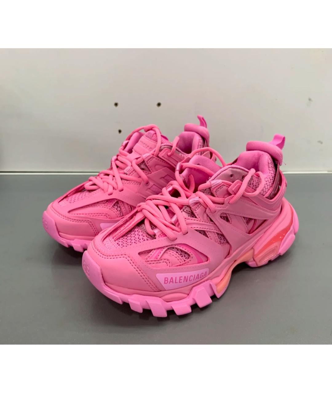 BALENCIAGA Розовые текстильные кроссовки, фото 2