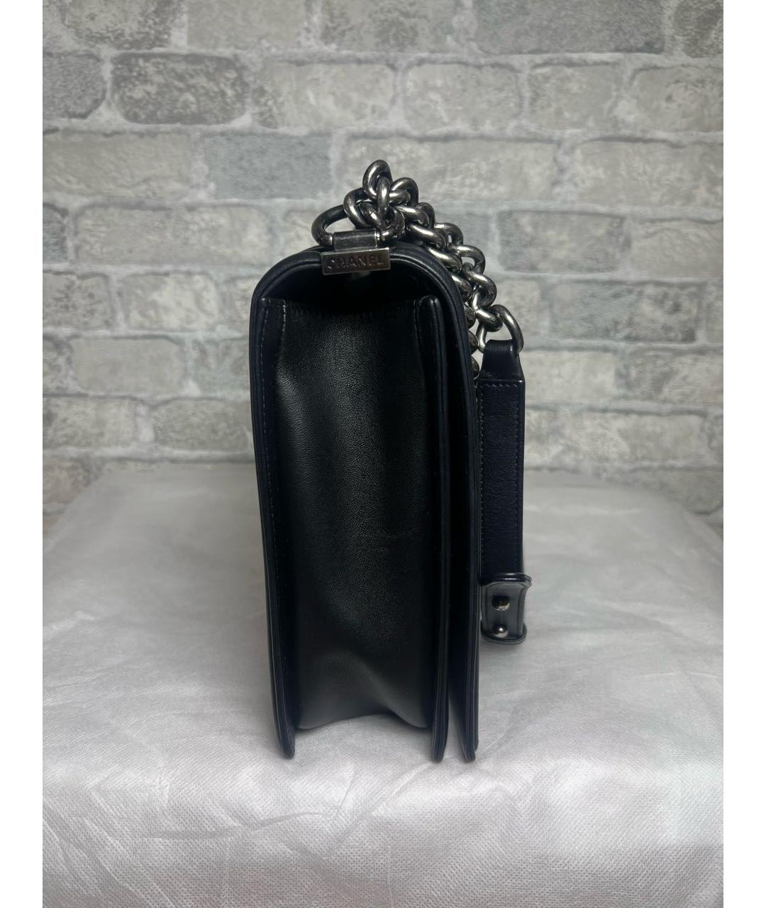 CHANEL Черная кожаная сумка через плечо, фото 5