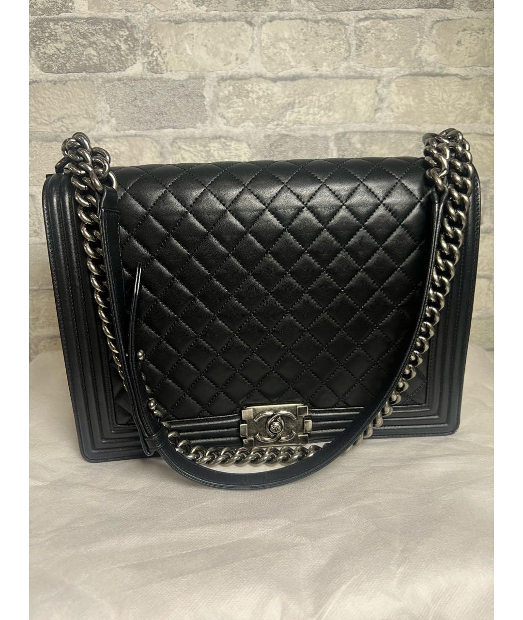 CHANEL Черная кожаная сумка через плечо, фото 3