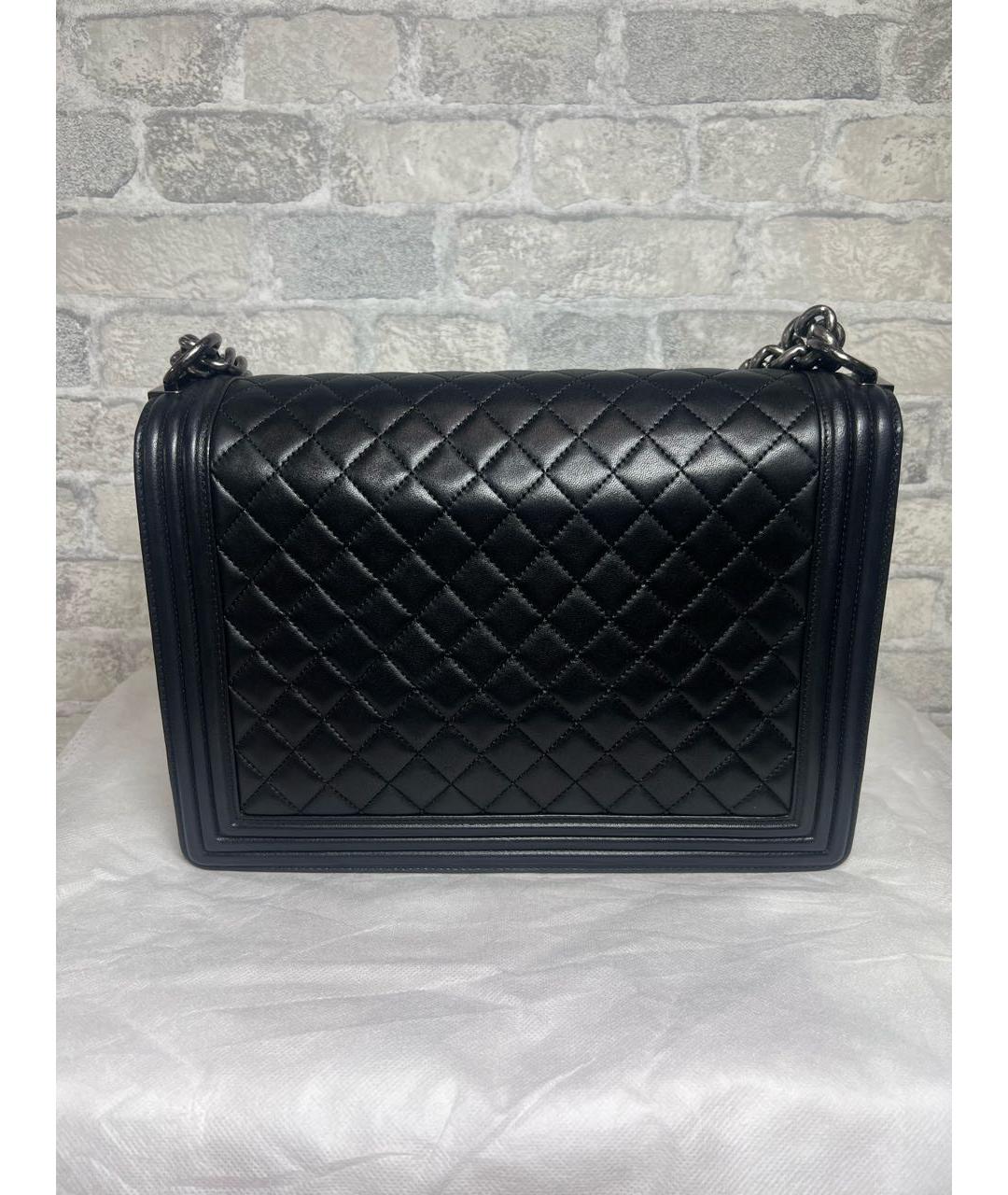 CHANEL Черная кожаная сумка через плечо, фото 4