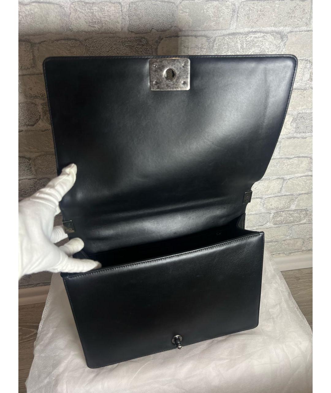 CHANEL Черная кожаная сумка через плечо, фото 7