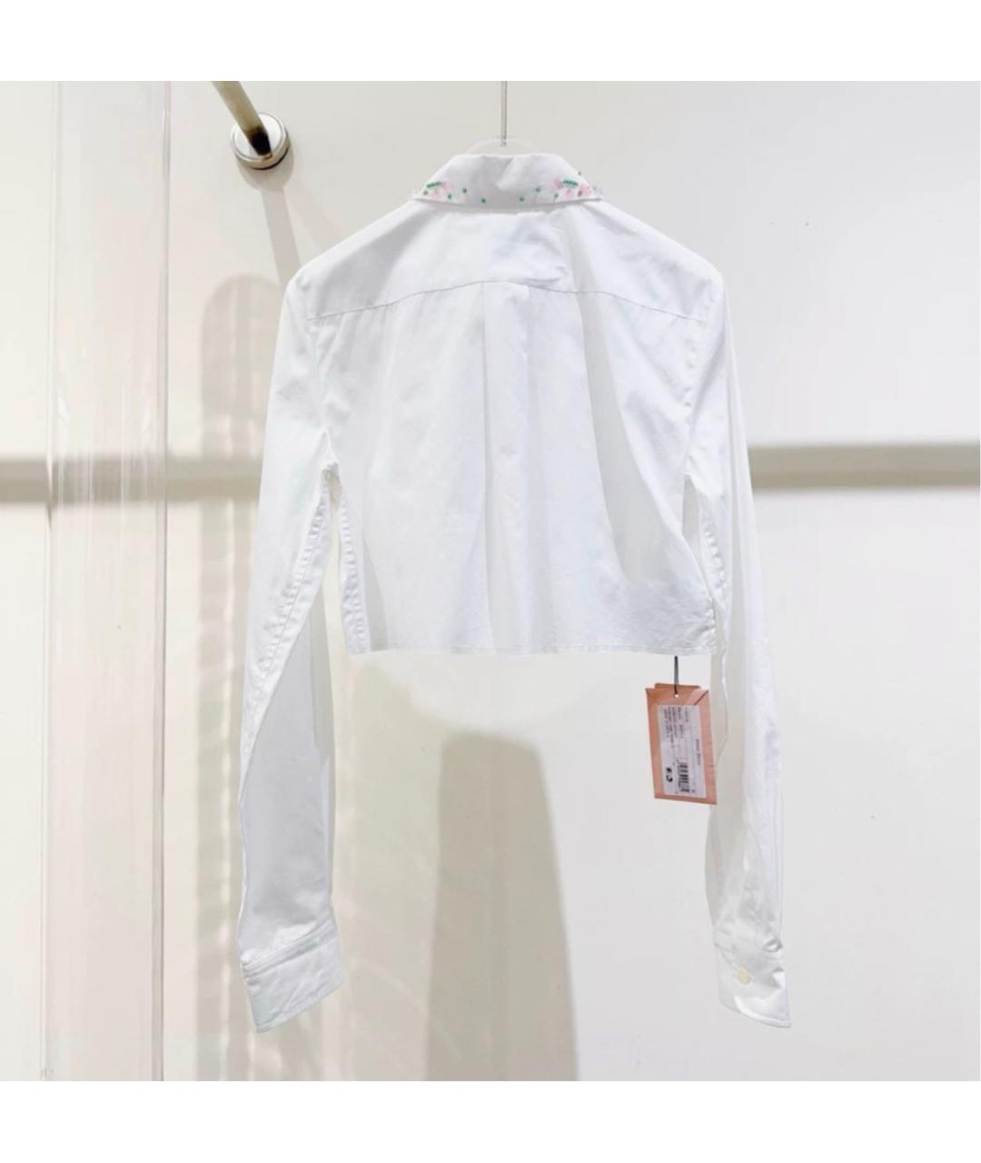 MIU MIU Белая хлопковая юбка мини, фото 6