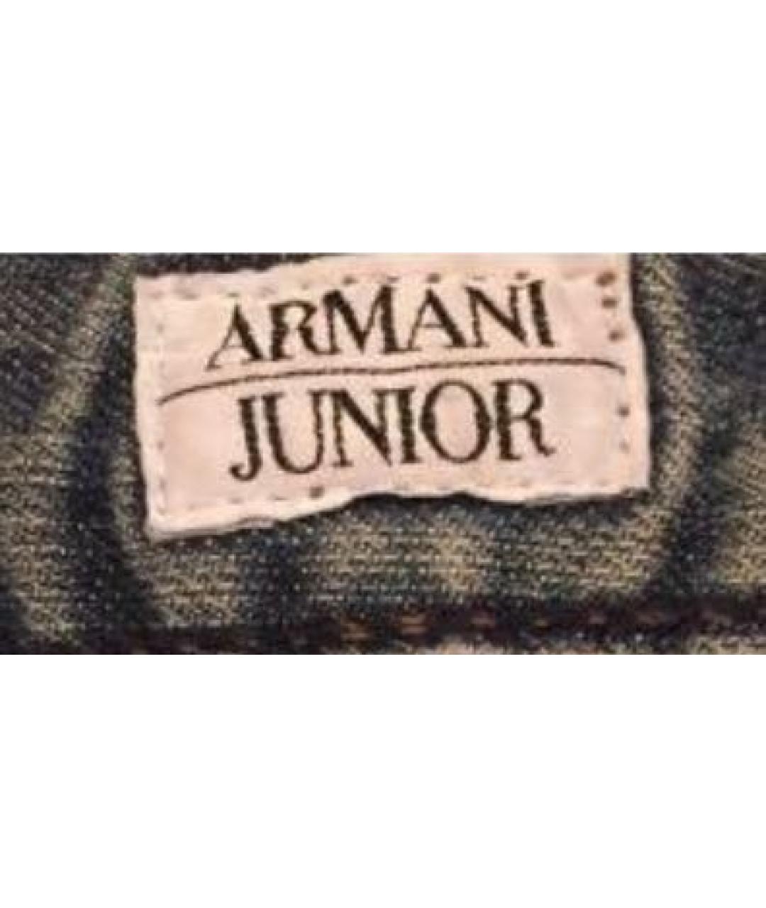 ARMANI JUNIOR Голубые хлопковые детские джинсы, фото 8
