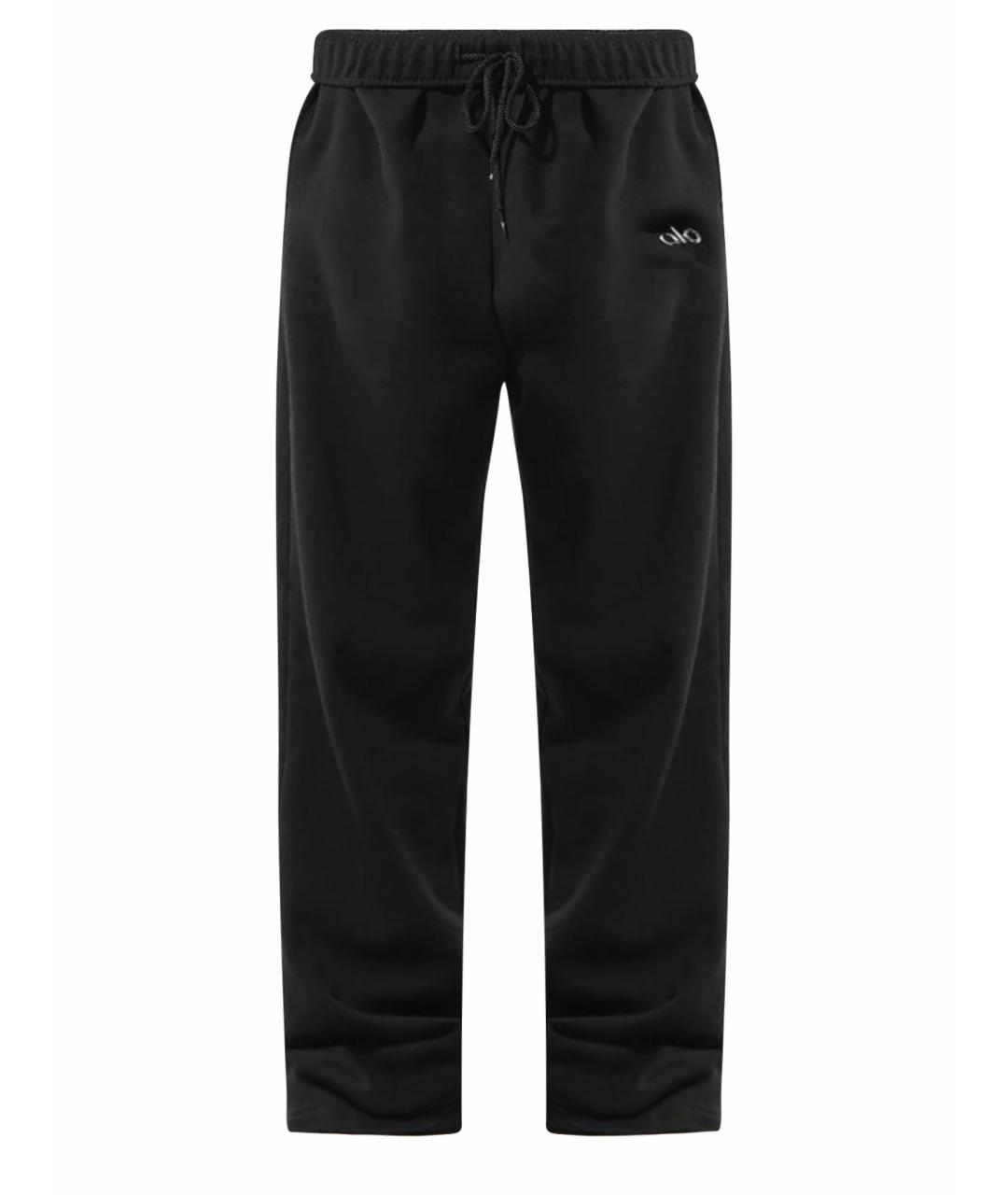 ALO YOGA Черные хлопковые брюки широкие, фото 1