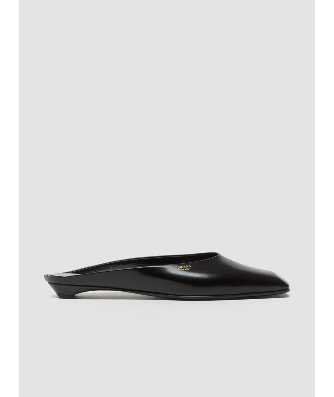 PRADA Черные кожаные мюли, фото 5