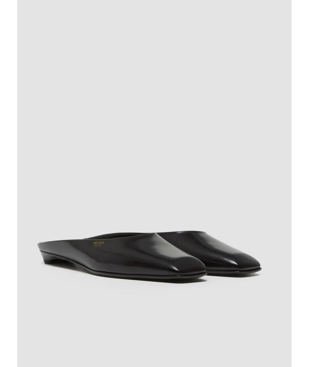 PRADA Черные кожаные мюли, фото 2
