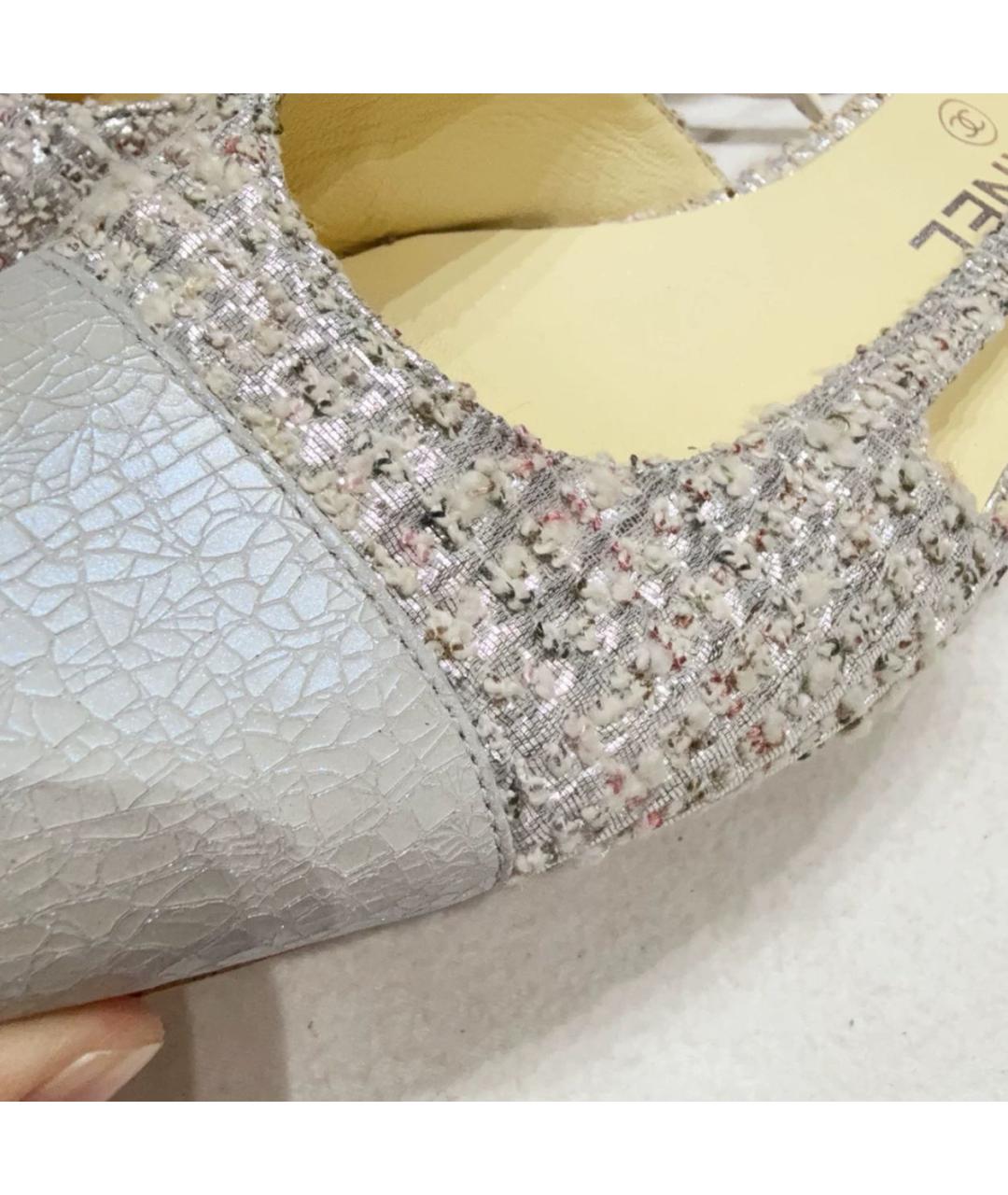 CHANEL Белые кожаные балетки, фото 4