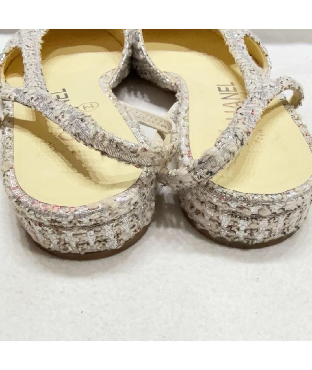 CHANEL Белые кожаные балетки, фото 7