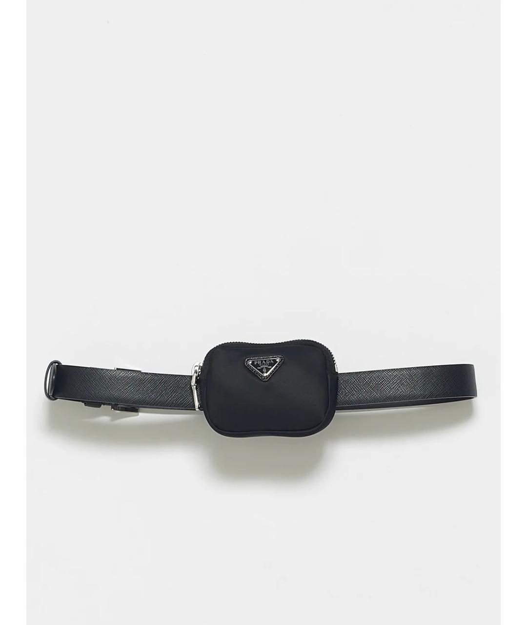 PRADA Черный кожаный ремень, фото 5