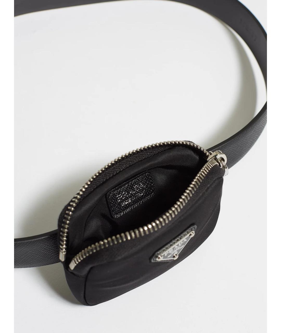 PRADA Черный кожаный ремень, фото 2