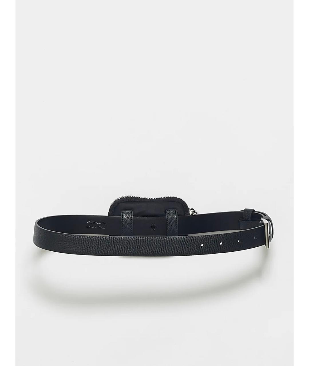 PRADA Черный кожаный ремень, фото 4