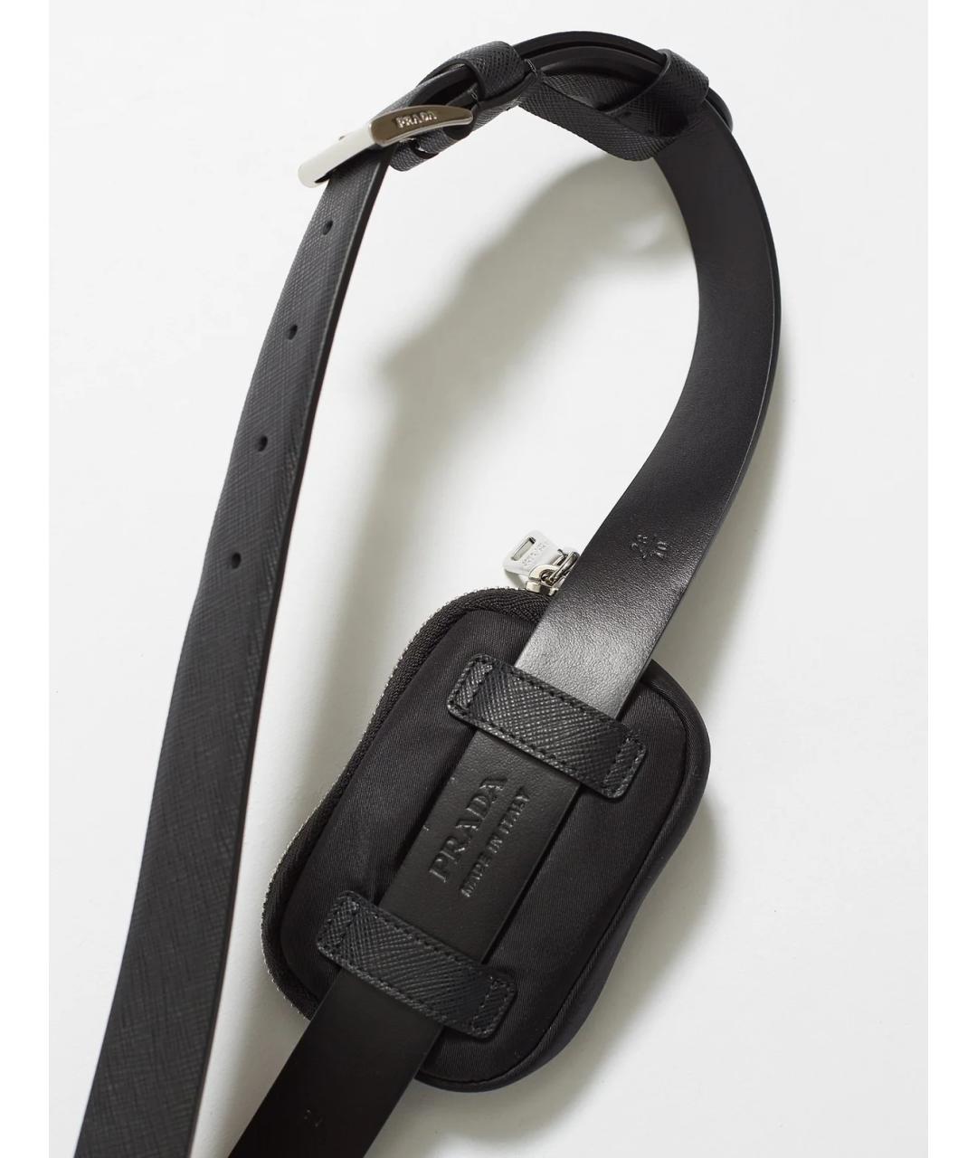 PRADA Черный кожаный ремень, фото 3