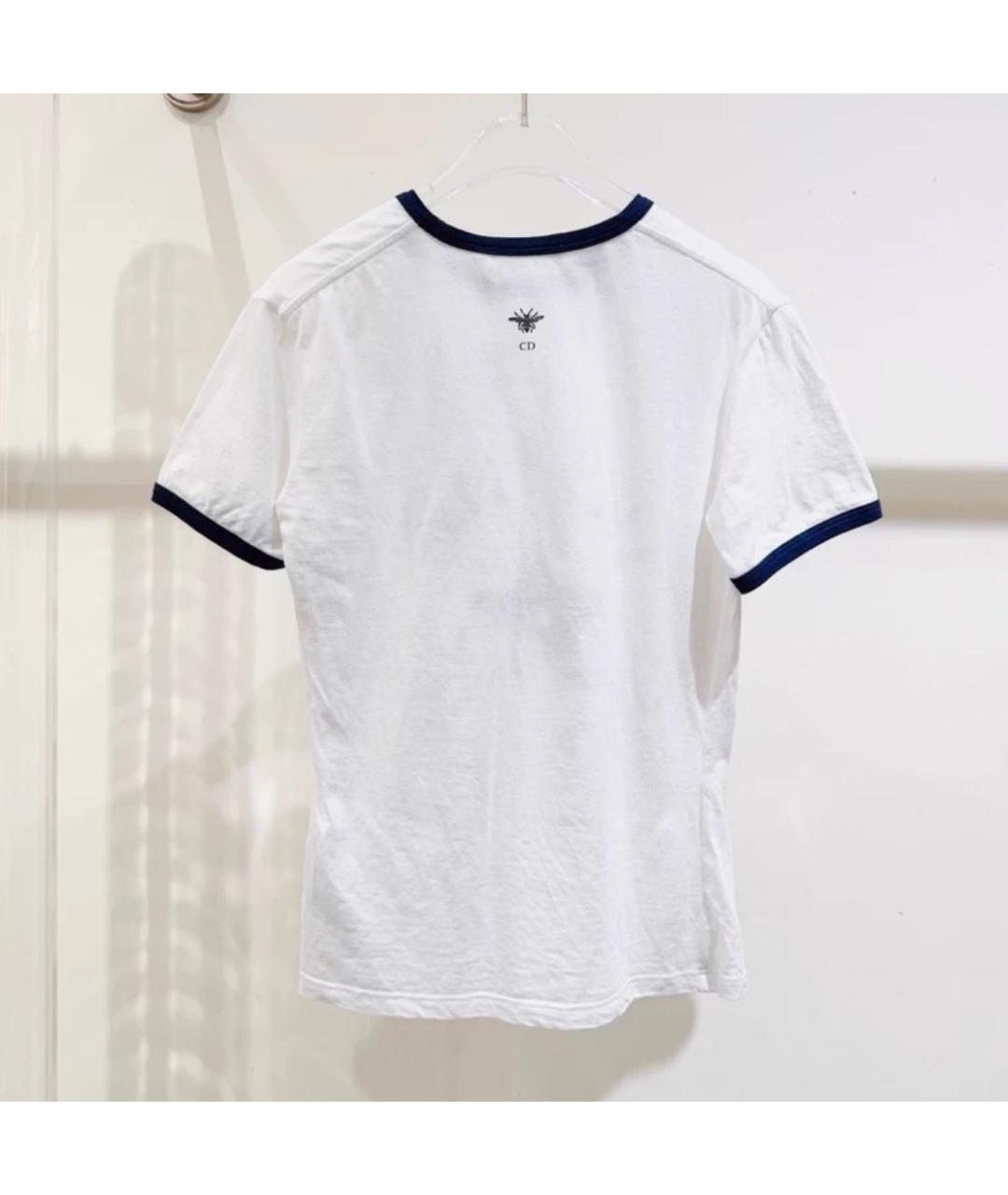 CHRISTIAN DIOR Белая хлопковая футболка, фото 3