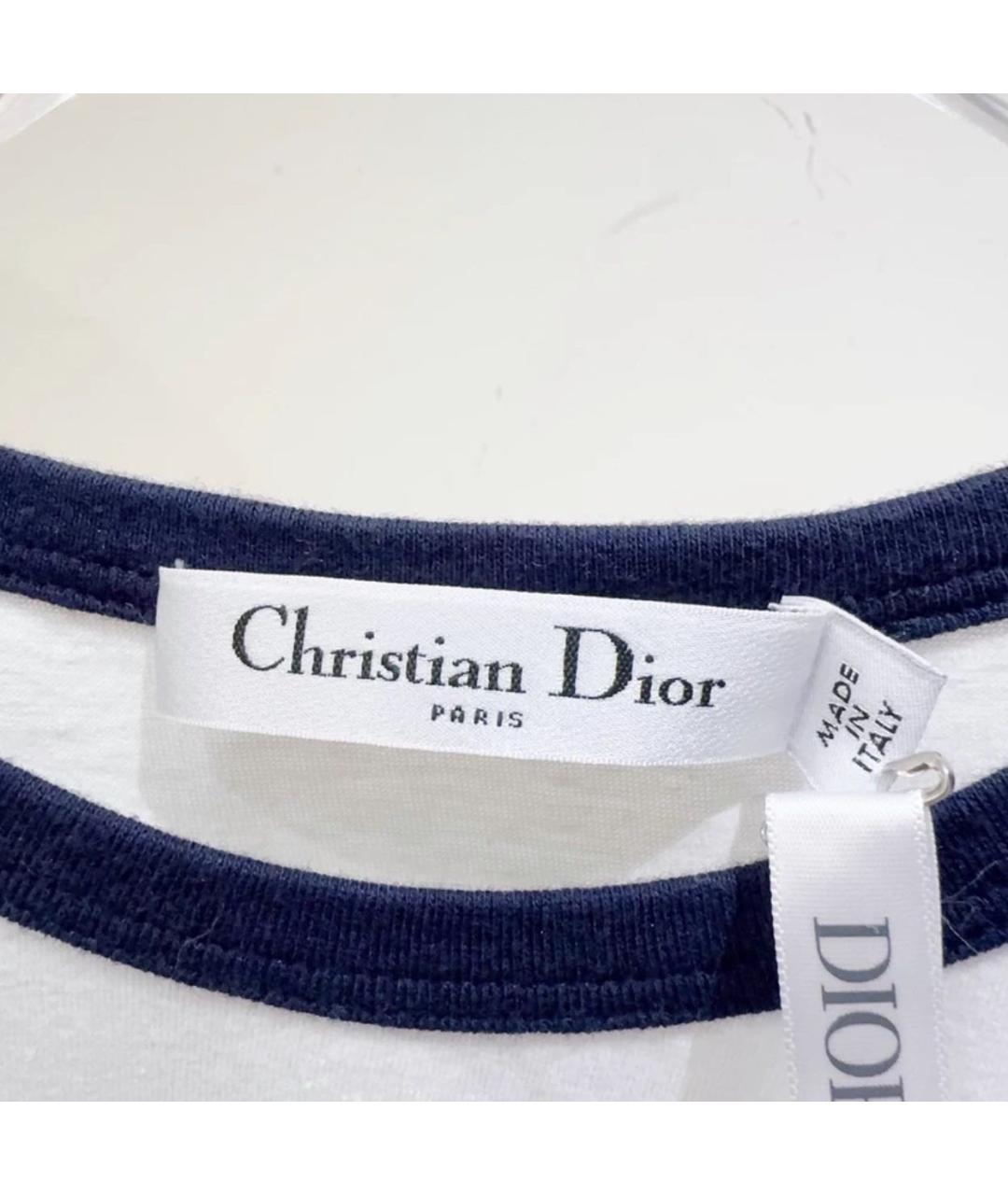 CHRISTIAN DIOR Белая хлопковая футболка, фото 7