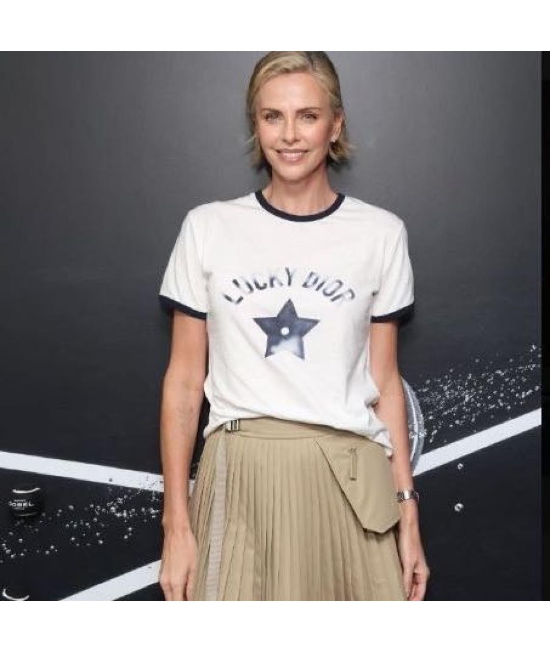 CHRISTIAN DIOR Белая хлопковая футболка, фото 5