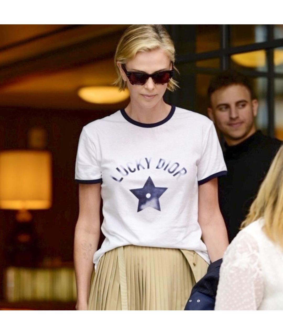 CHRISTIAN DIOR Белая хлопковая футболка, фото 6