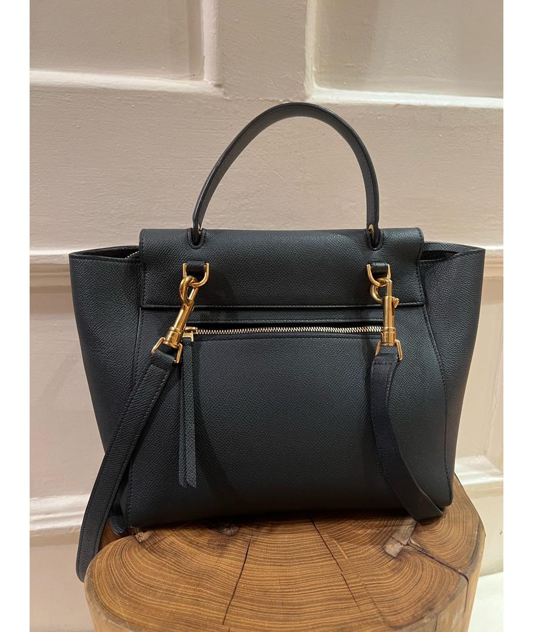 CELINE Темно-синяя кожаная сумка на плечо, фото 5