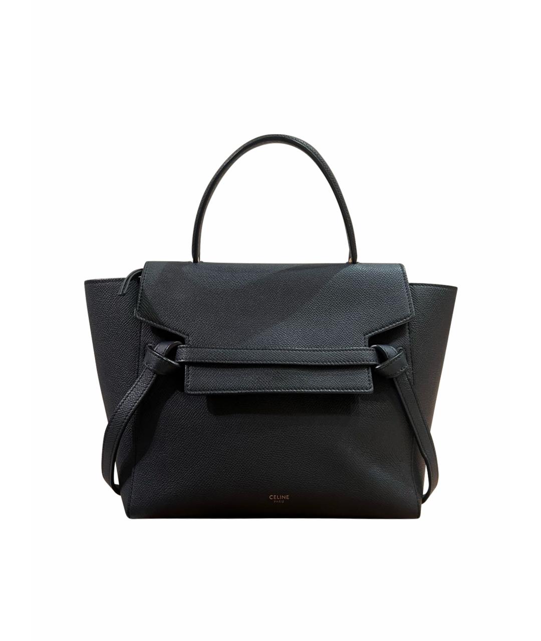 CELINE Темно-синяя кожаная сумка на плечо, фото 1