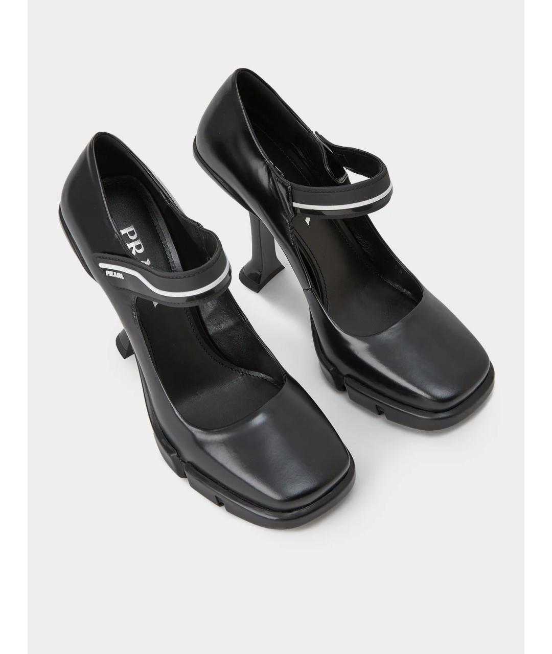 PRADA Черные кожаные туфли, фото 2